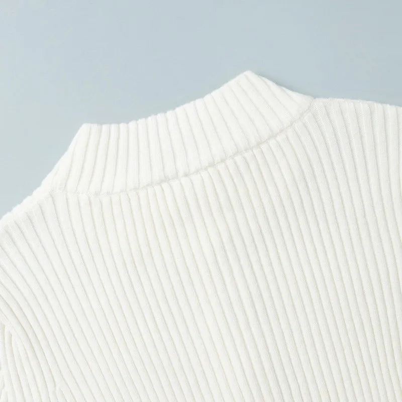 Solid Double Zip Knit Cardigan Women