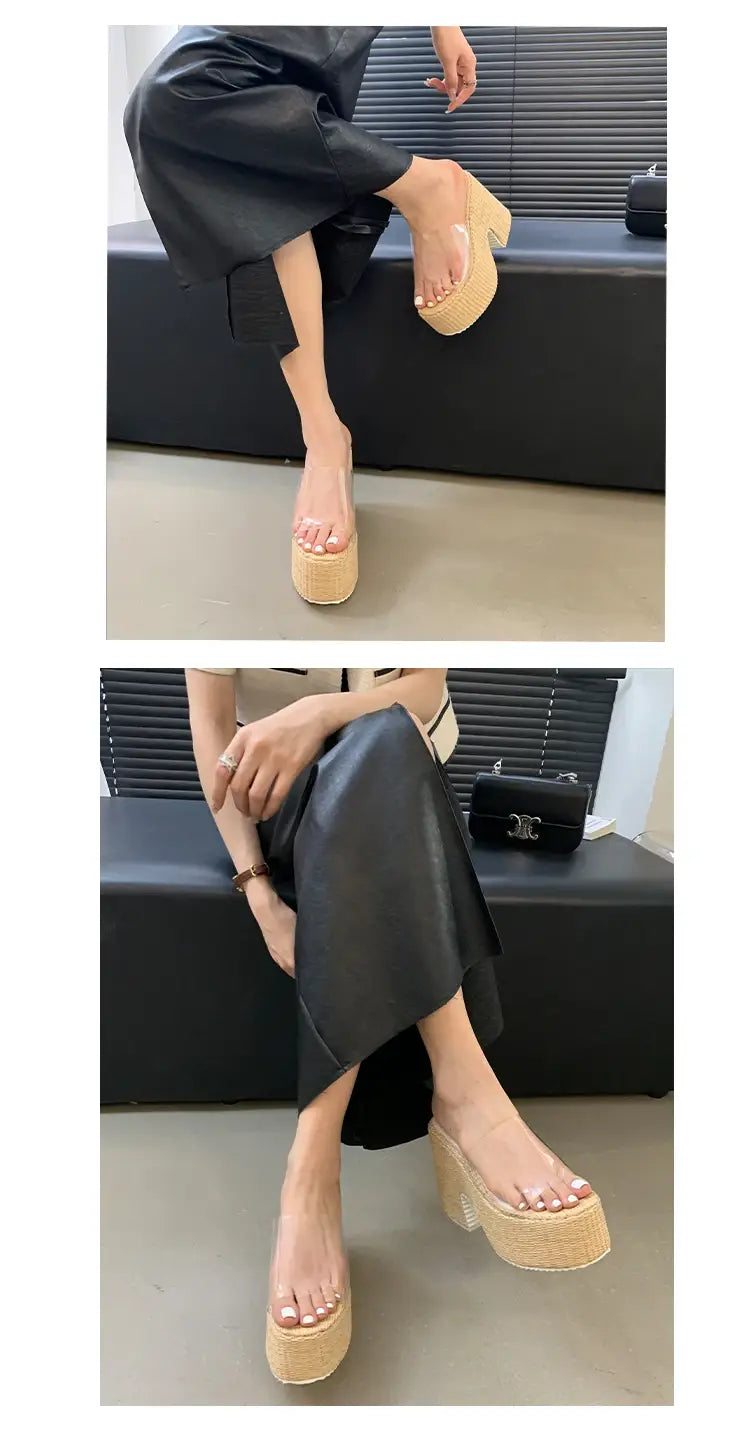 Ultra High Heel Sandals Platform Shoes for Women