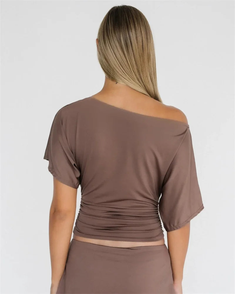 Shoulder T-shirt Tops For Women