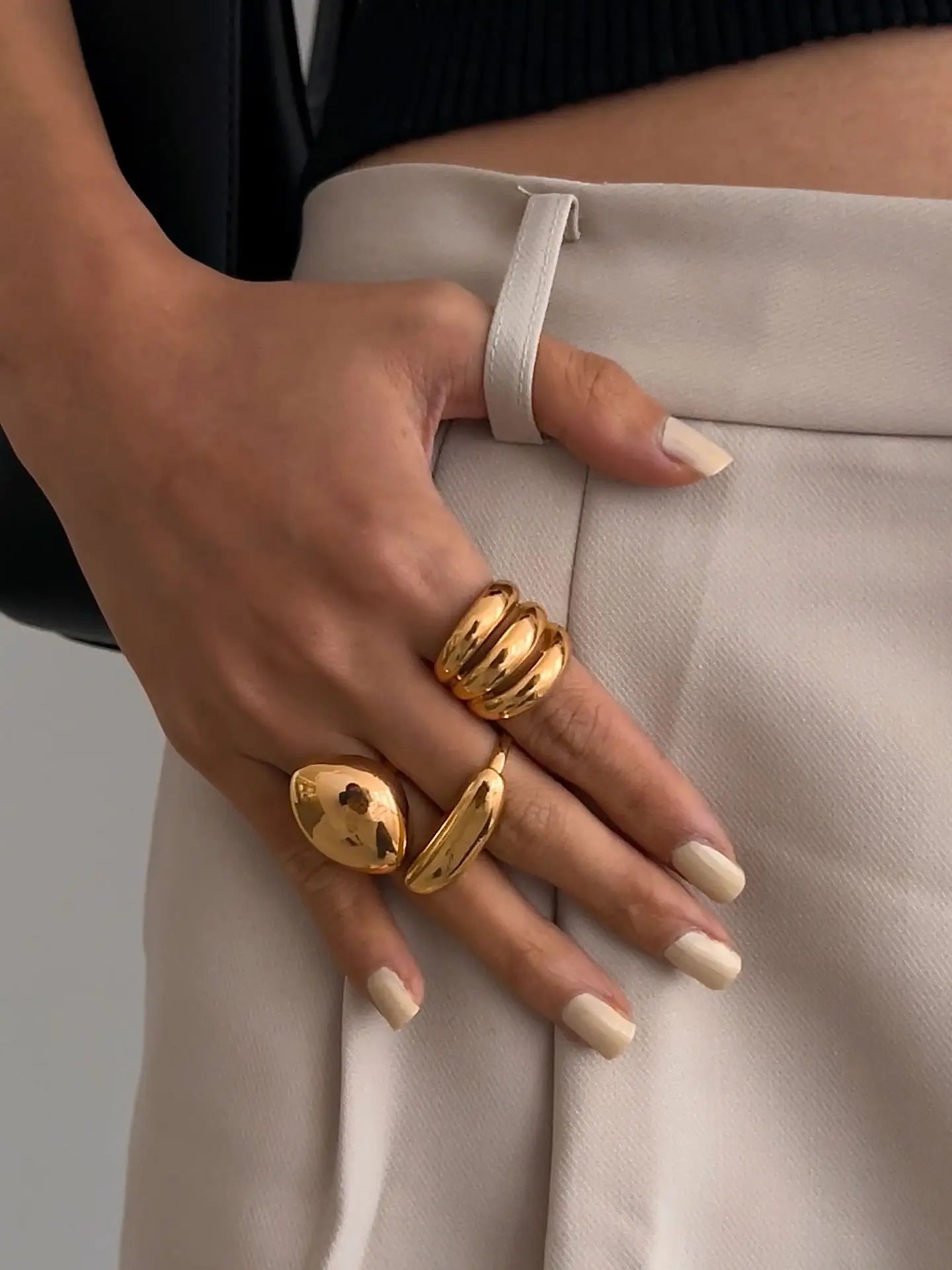 3pcs/set Metal Rings For Women