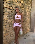 One shoulder Hollow Bikini Set Beach Cover Up - Norellé