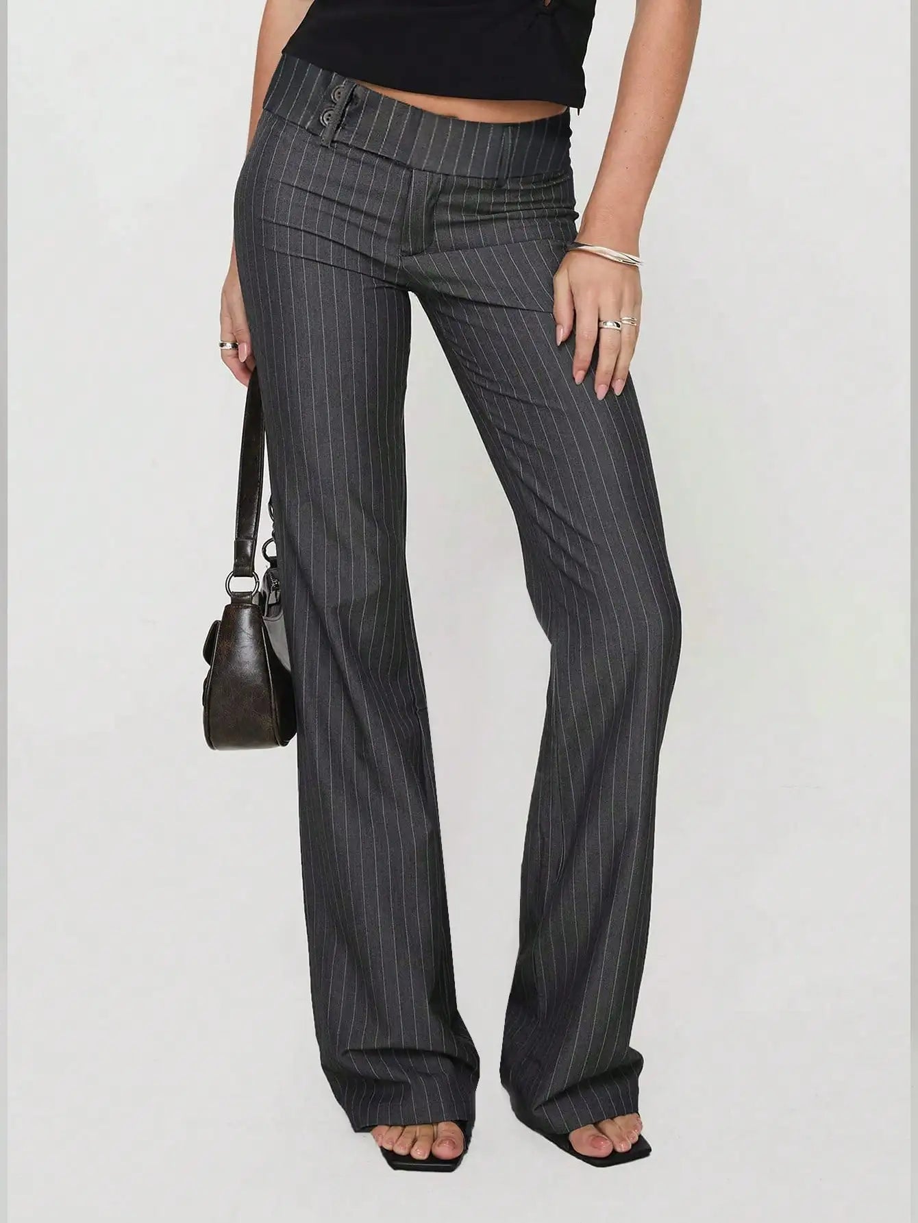 Women Low Drop Waist Casual Long Pants