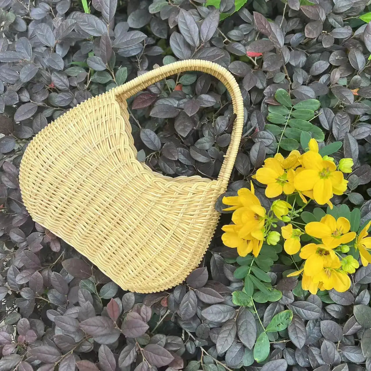 Bohemian Style Handmade Bamboo Woven Handbag