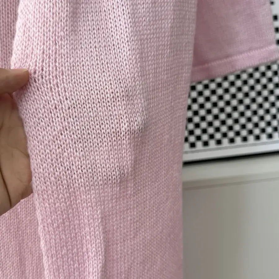 Women Long Dress Three Piece Solid Knit Halter Sleeve Cardigan Set