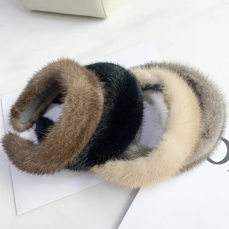 100% Real Mink Fur Headbands