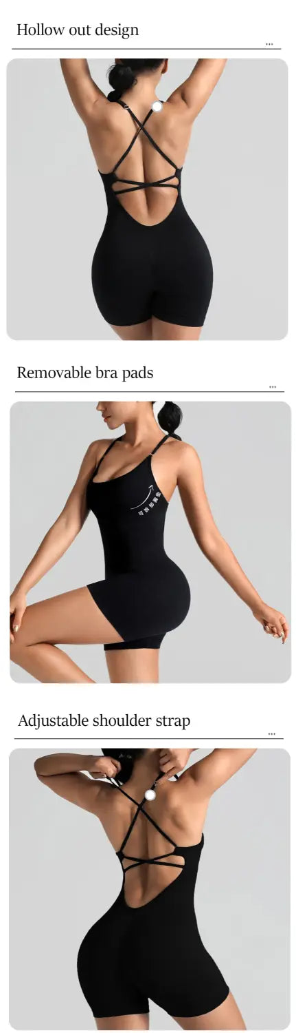 Women’s Jumpsuit Hollow Out Suspender Bodysuit