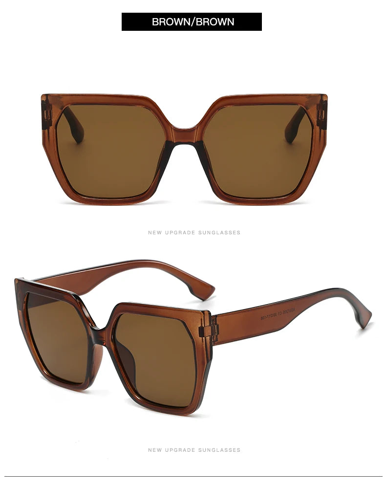 Protective Glasses 2pcs Large Frame Polygon Sunglasses