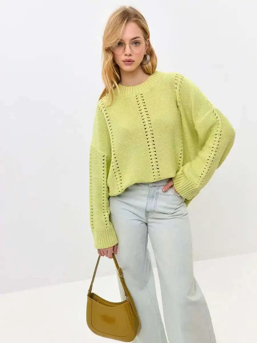 Casual Hollow Out Sweater Women