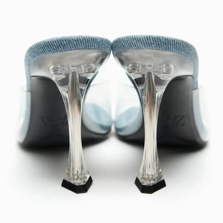 Thin Heeled Transparent Women’s Sandals