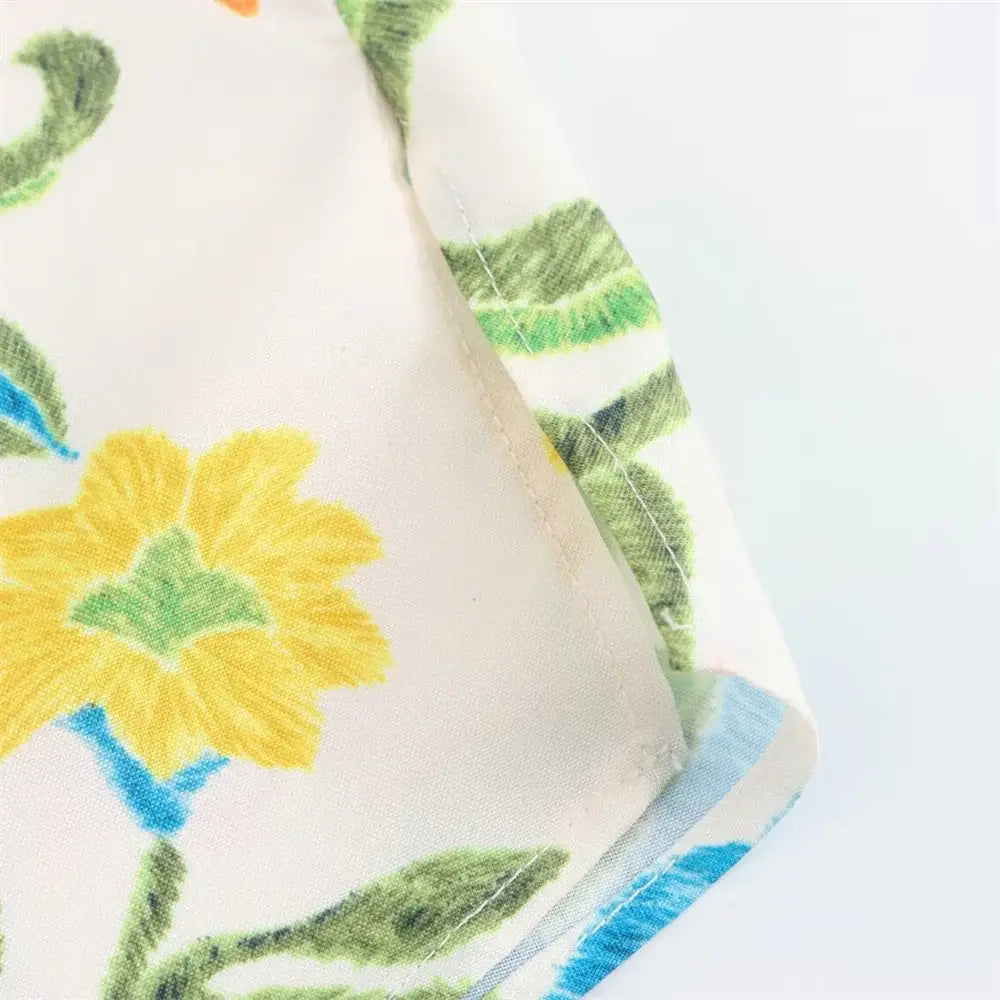 Women’s Simple and Elegant Flip Collar Printed Shirt Mid Waist Straight Leg Pants Casual Set