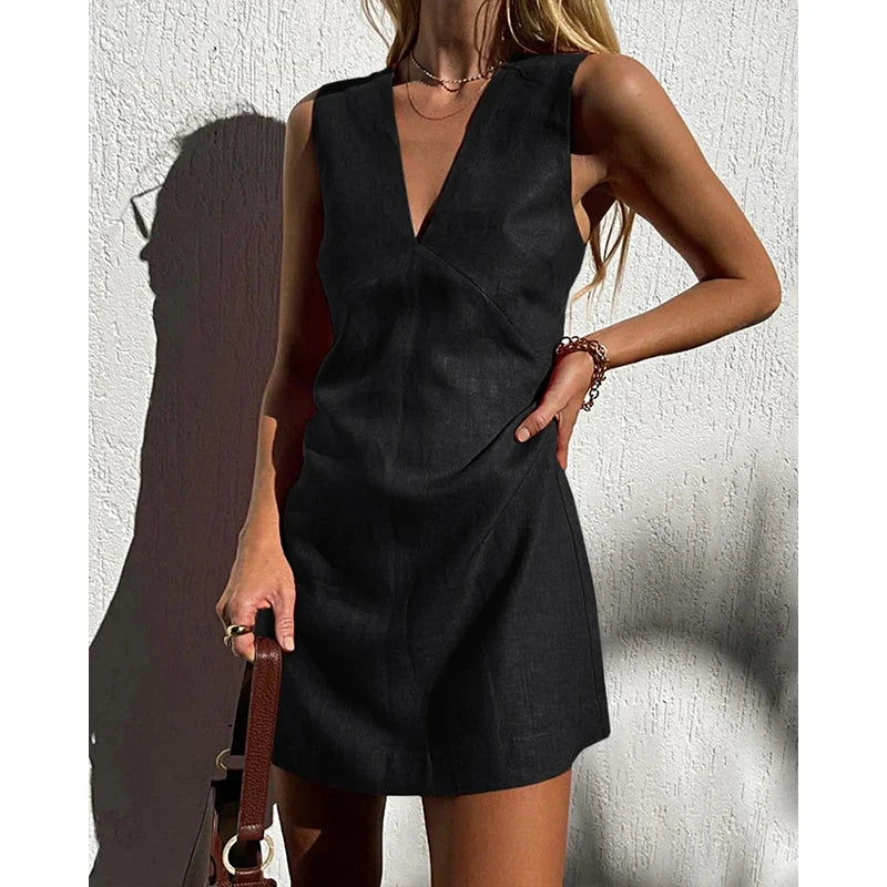 Vintage Linen Women's Dress - Norellé