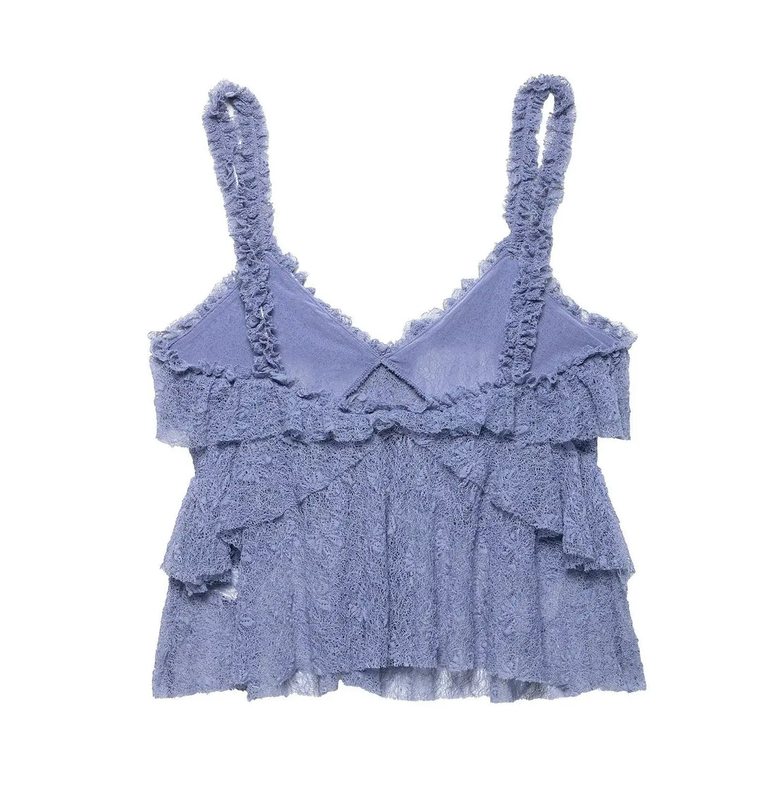 Women Lace Cropped Camisole Top Skirt Suit Set