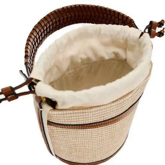 Straw Bucket Bag Weave Women Handbags Shoulder Crossbody Bags