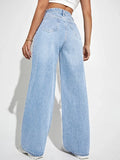 Loose Denim Wide Leg Jeans - Norellé