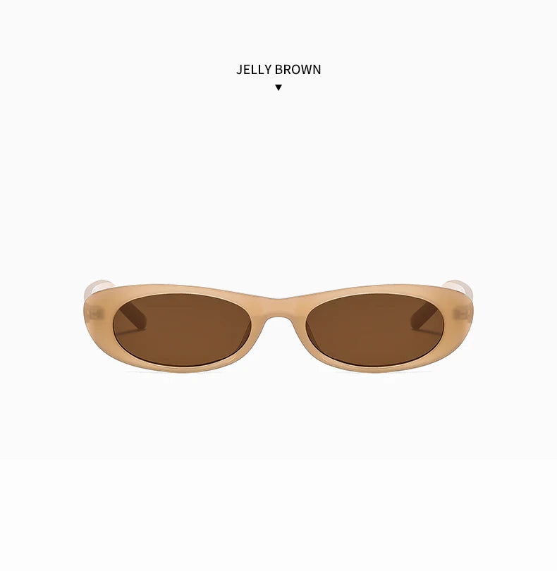 2pcs Cat Eye Narrow Frame Sunglasses Women