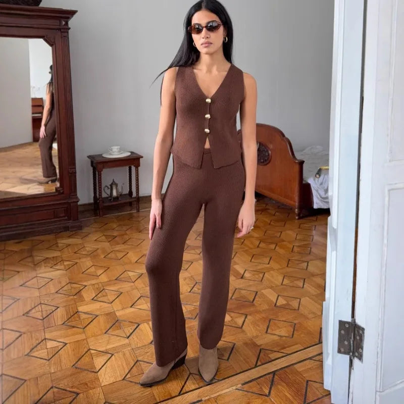 Knit Pant Sets Women