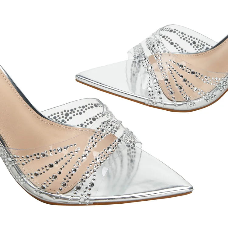 Women’s Mules Rhinestone High Heel