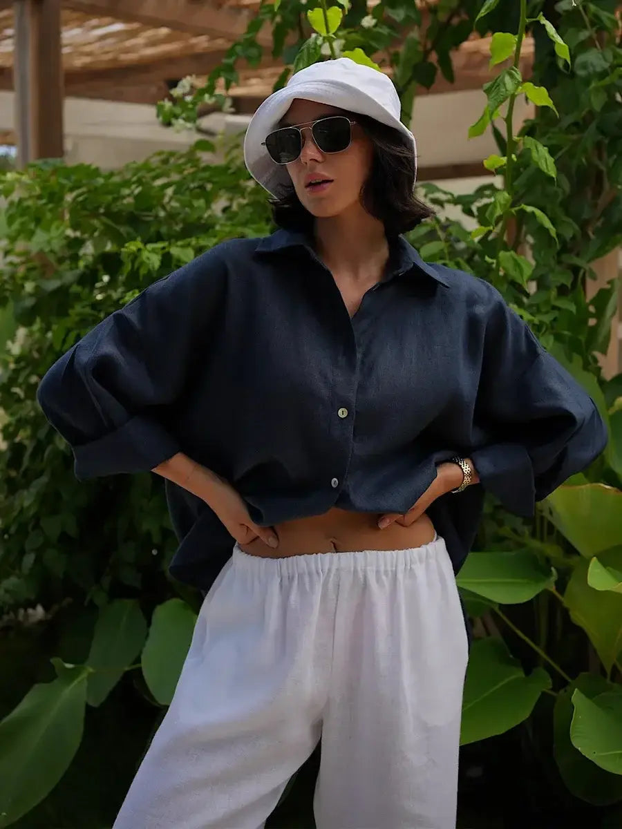 100% Cotton Versatile Lazy Casual Shirt Women’s