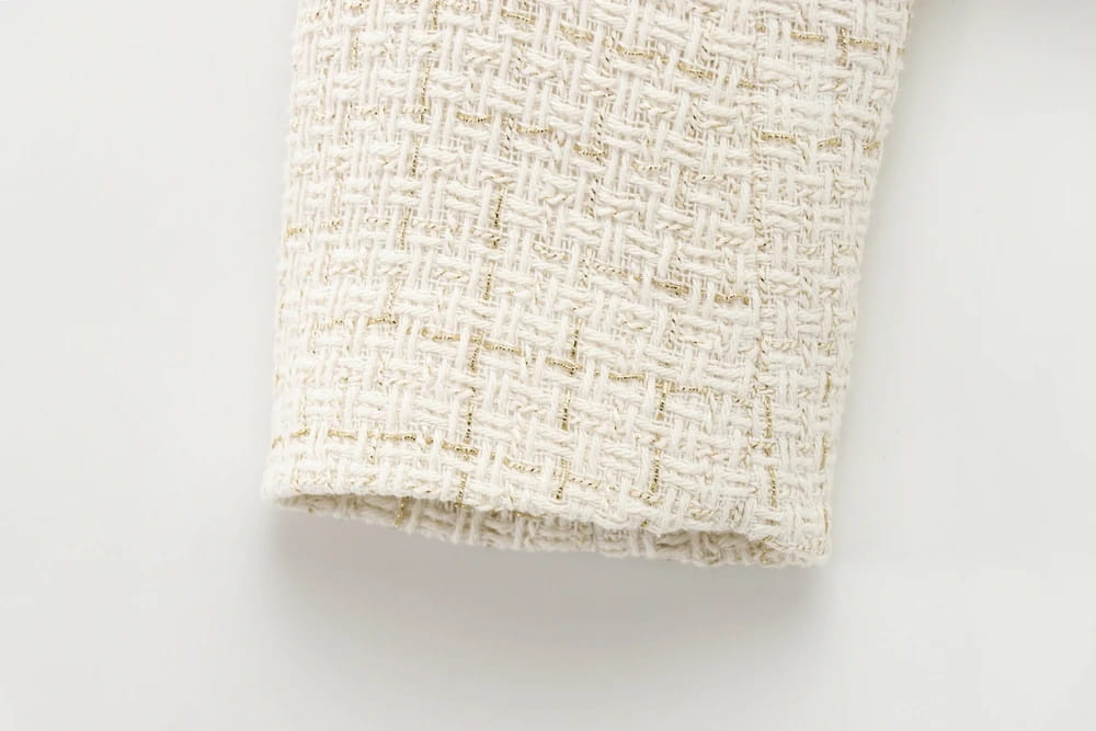 Women Tweed Single Breasted Elegant Jacket