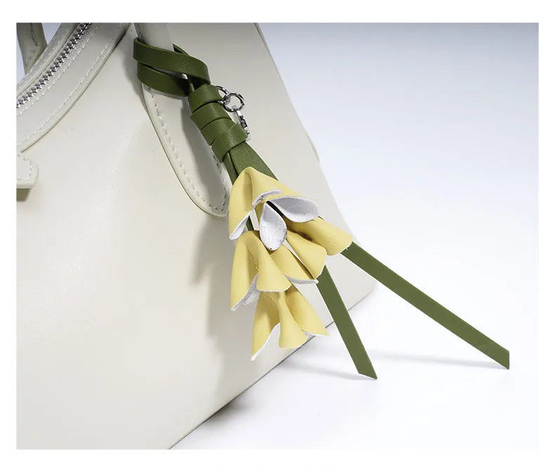 Cowhide Underarm Bag Genuine Leather