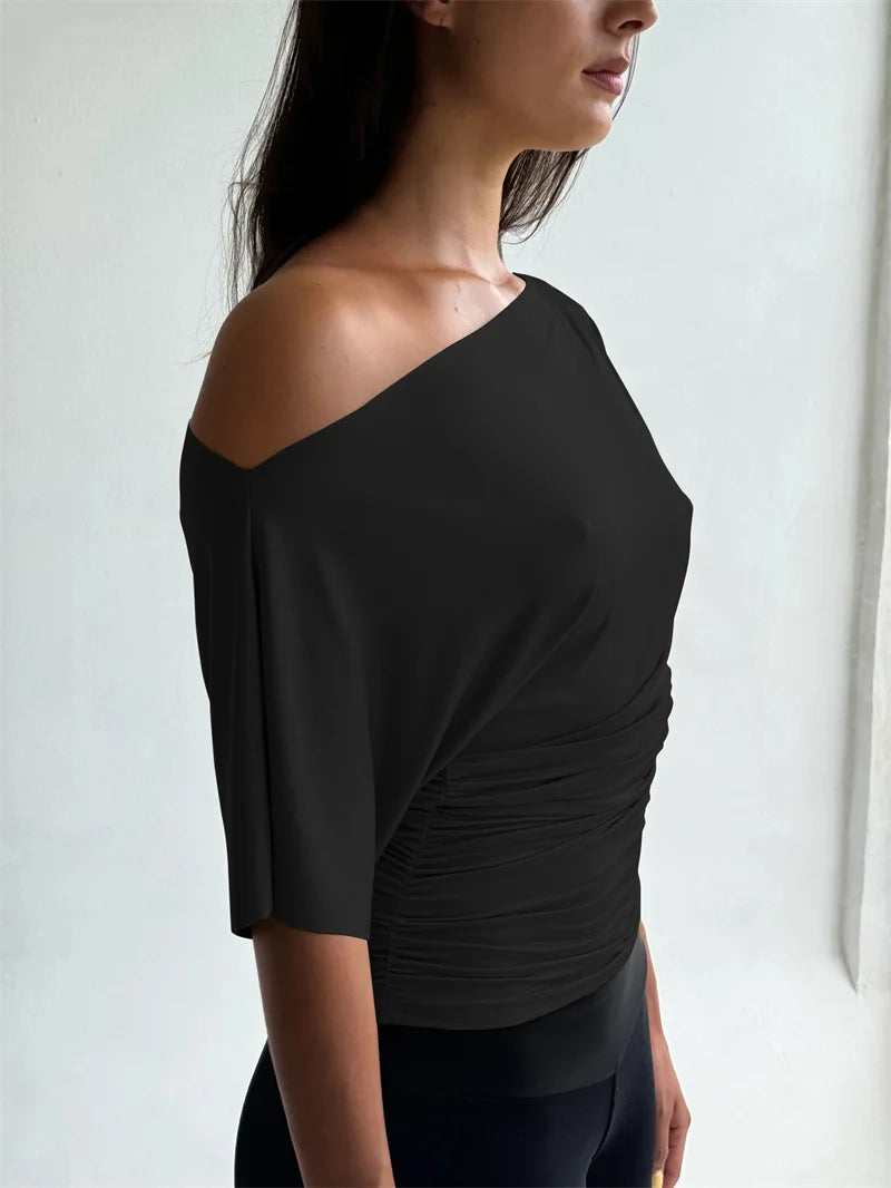 Shoulder T-shirt Tops For Women