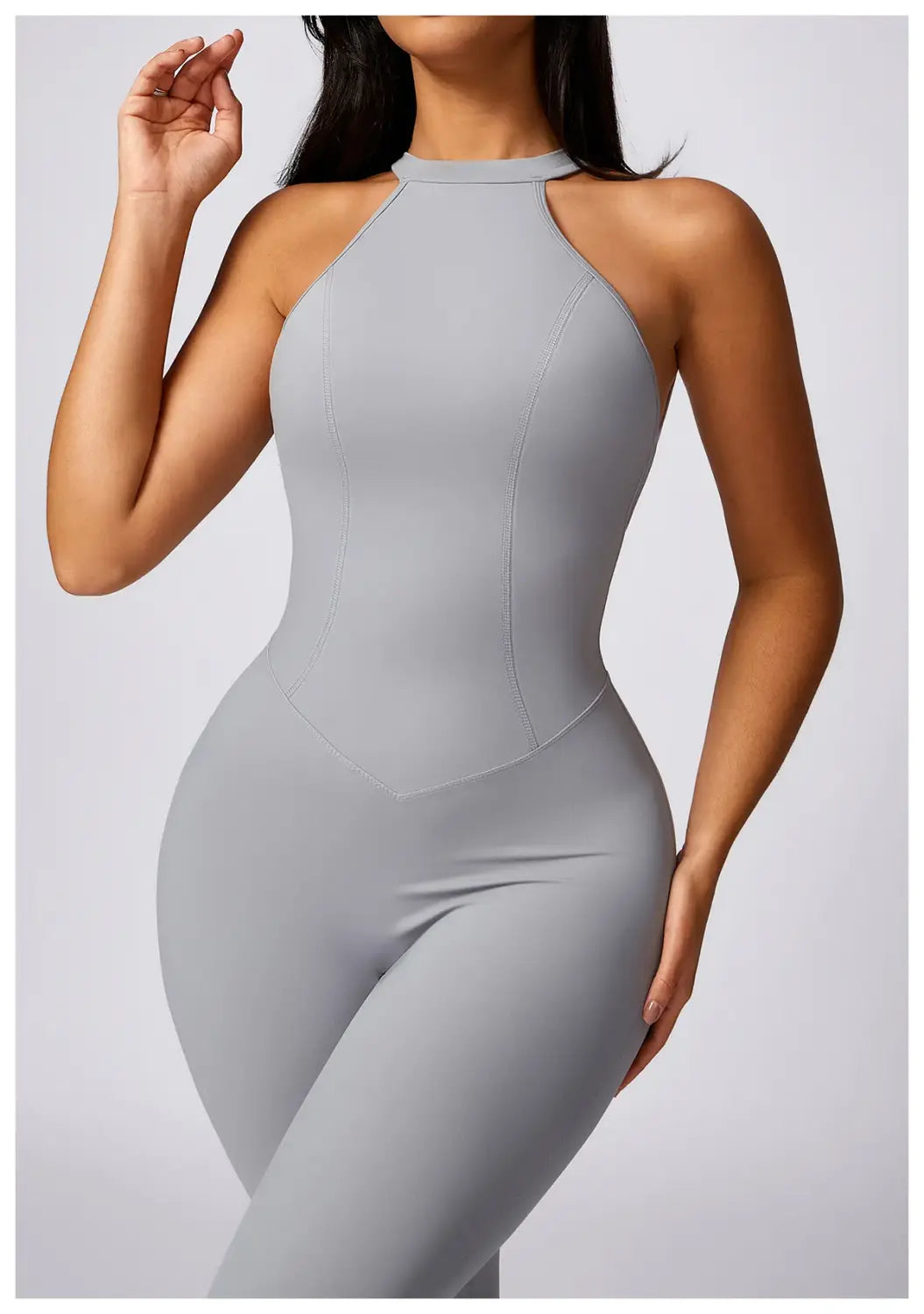 V Back Jumpsuit Women Backless Sports Bodysuits