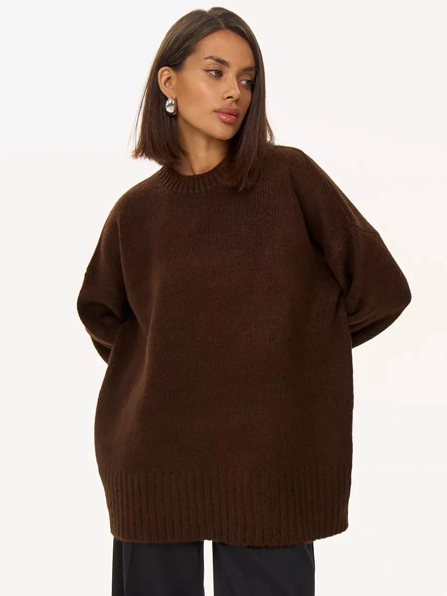 Women’s Crew Neck Vintage Oversize Trendy Sweater