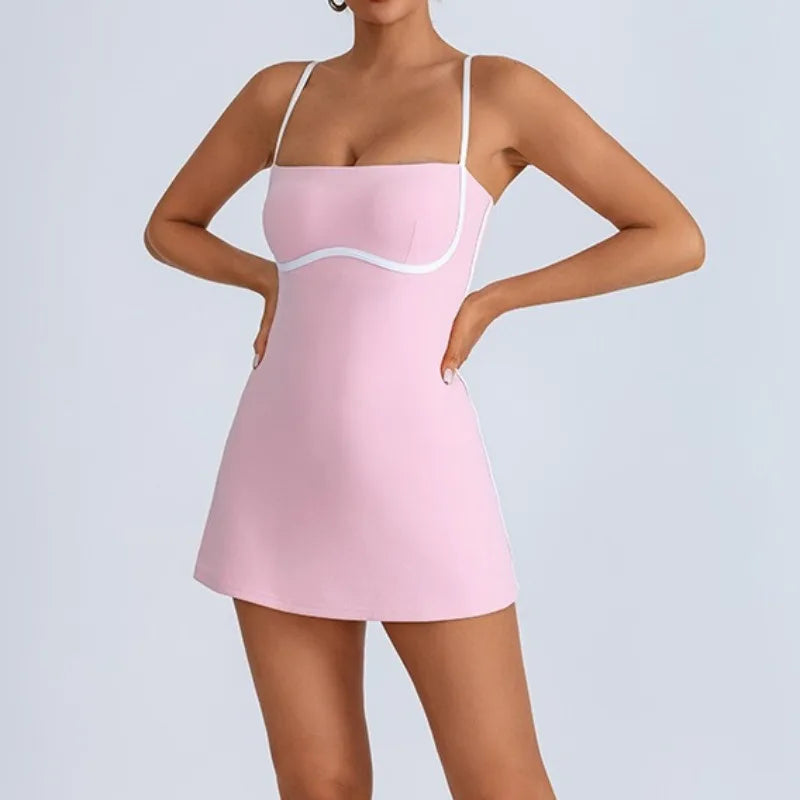 Tennis Skirt Sports Fitness High Elastic Breathable Dress for Women