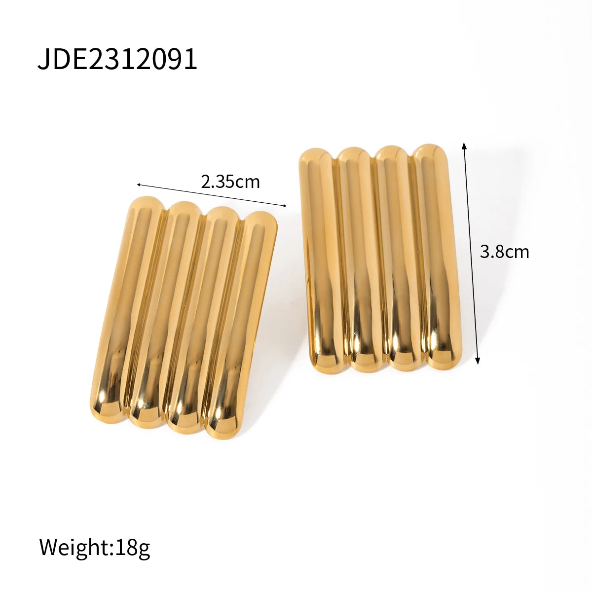 Stainless Steel Vintage-Inspired Waterproof Stud Earrings