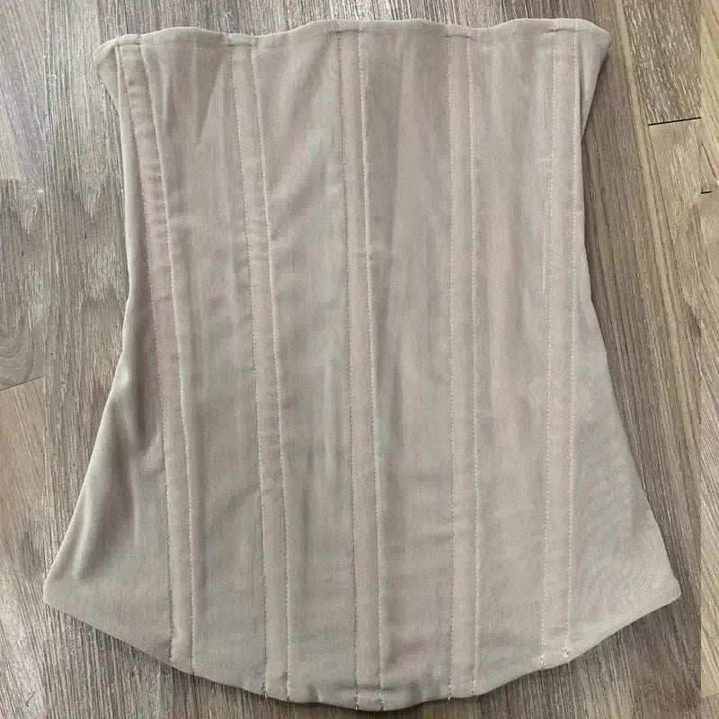 Mesh Backless Vest Strapless Solid Slim Top Women’s