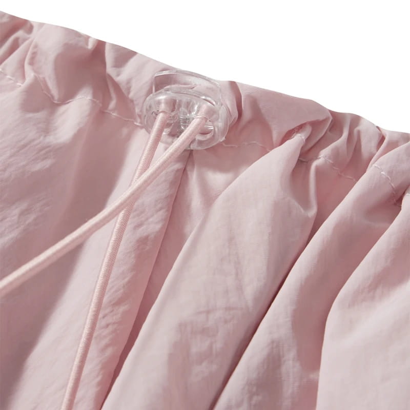 Vintage Loose Fitting Elastic Waist Short Skirt