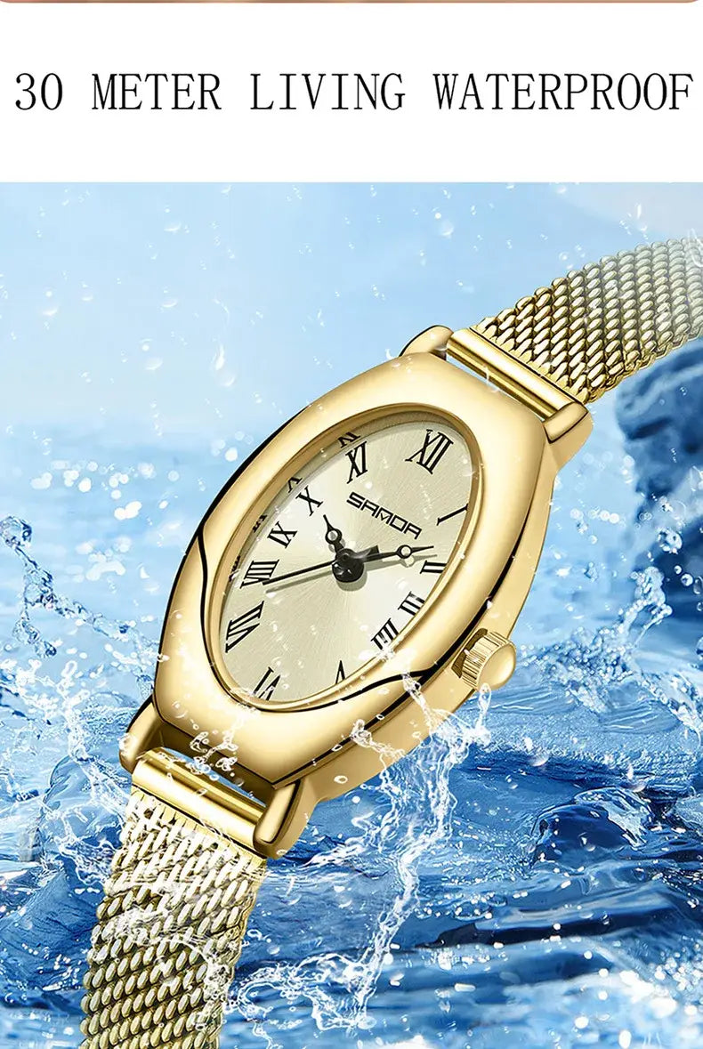 Women Quartz Watch Vintage Stainless Steel