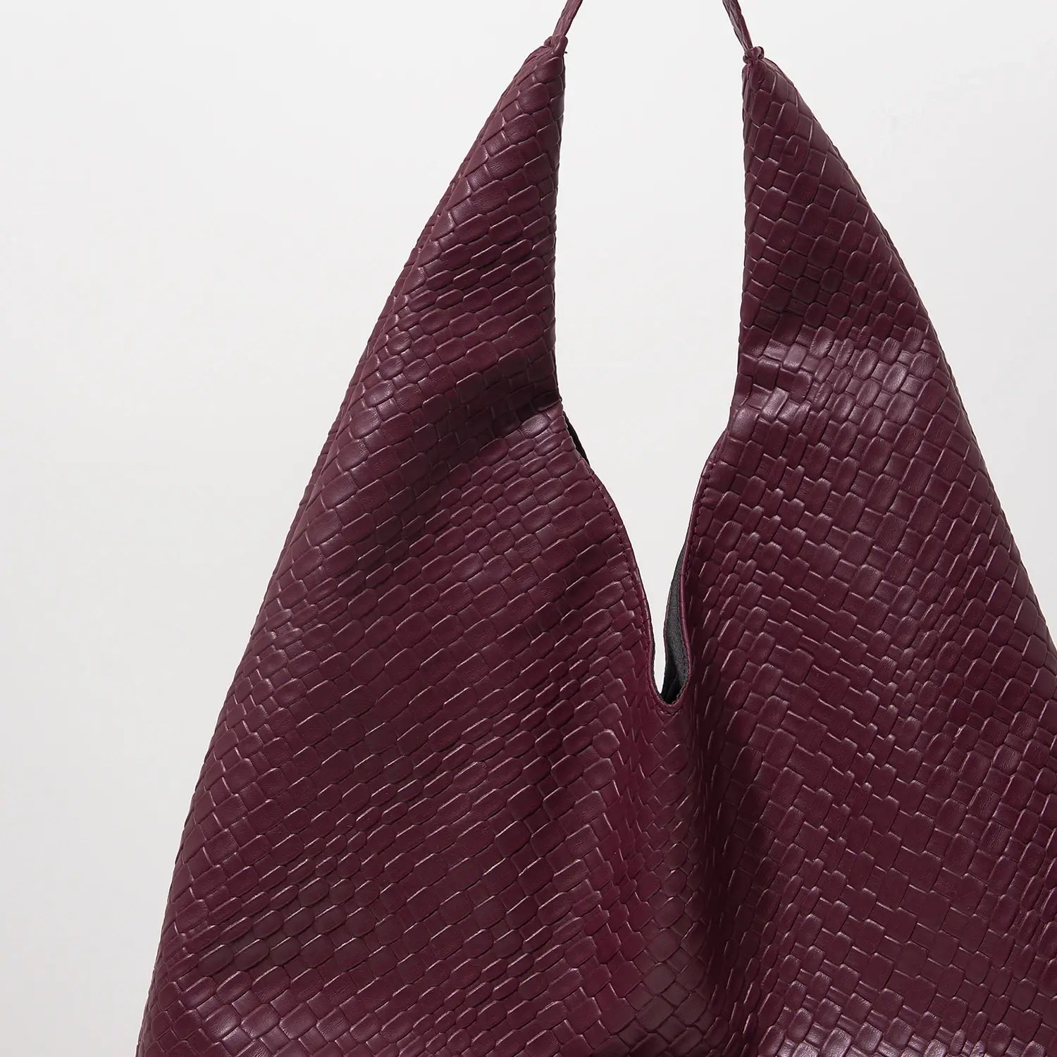 Retro Artificial Leather Woven Pattern Shoulder Bag