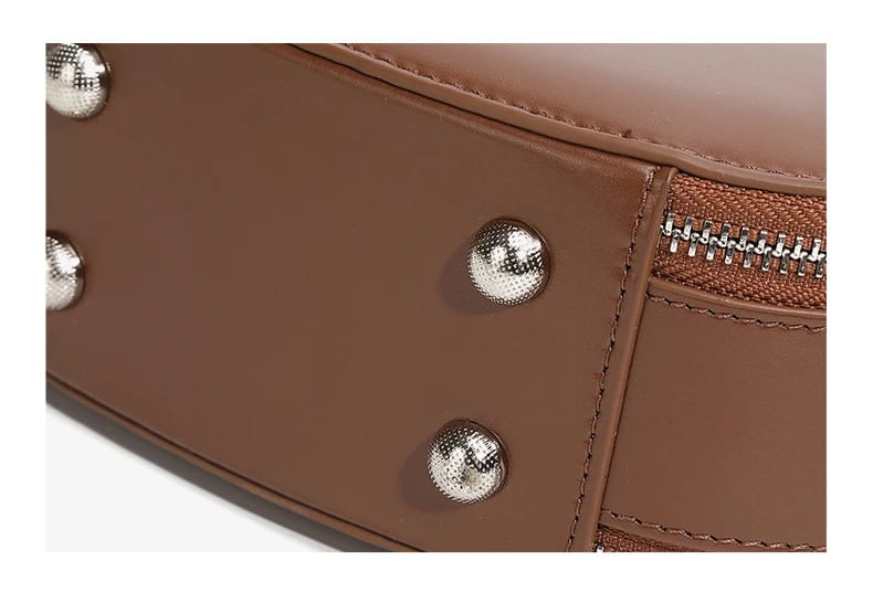 Vintage Genuine Leather Crescent Small Shoulder Crossbody Bags For Women