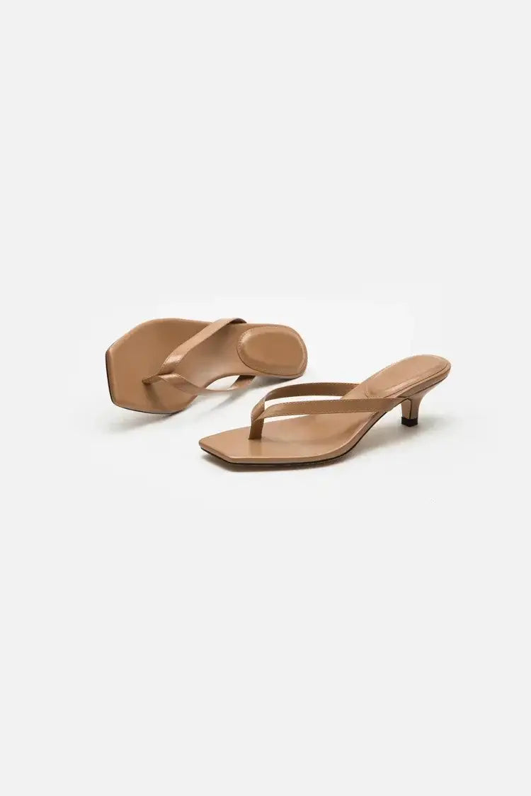 Square Toe Clip Sandals for Women