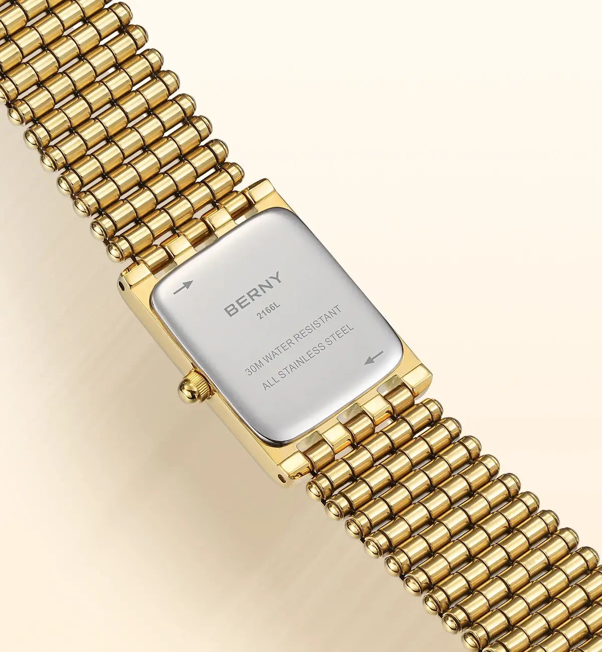 Gold Watch Exquisite Square Casual Women Stainless Steel