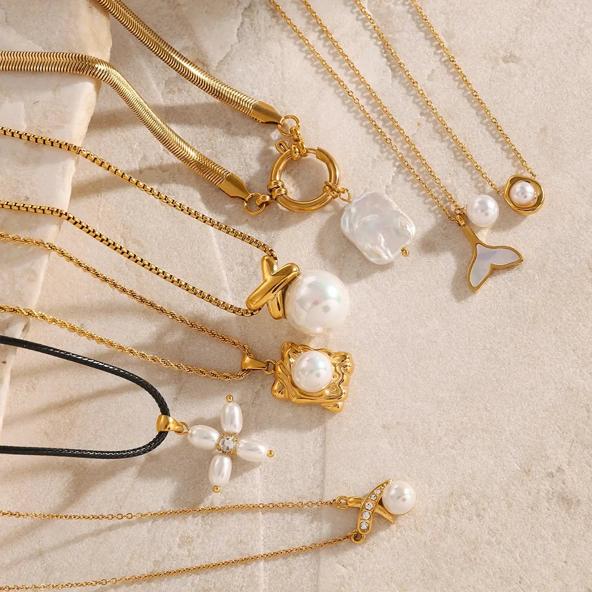 Pearl Necklace Pendant Handmade