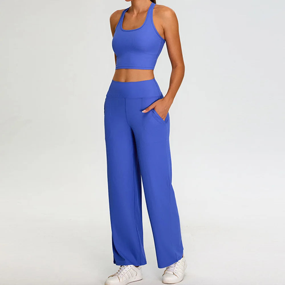 Yoga Set Women's Sportswear 2 Piece Running and Fitness Set Gym Workout Clothes