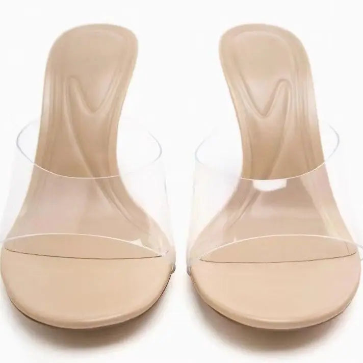 Thin Heeled Transparent Women’s Sandals