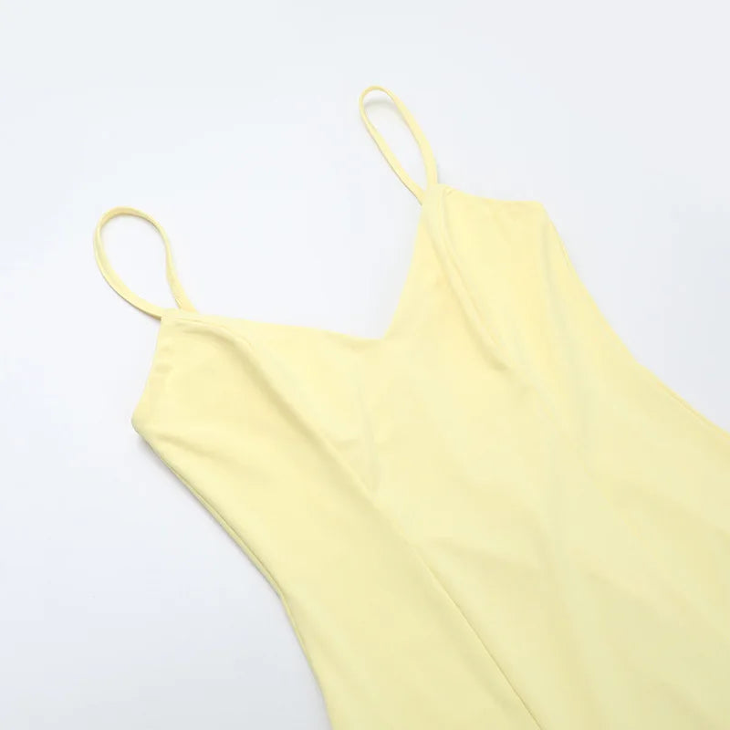 Backless Long Suspender Dress Woman