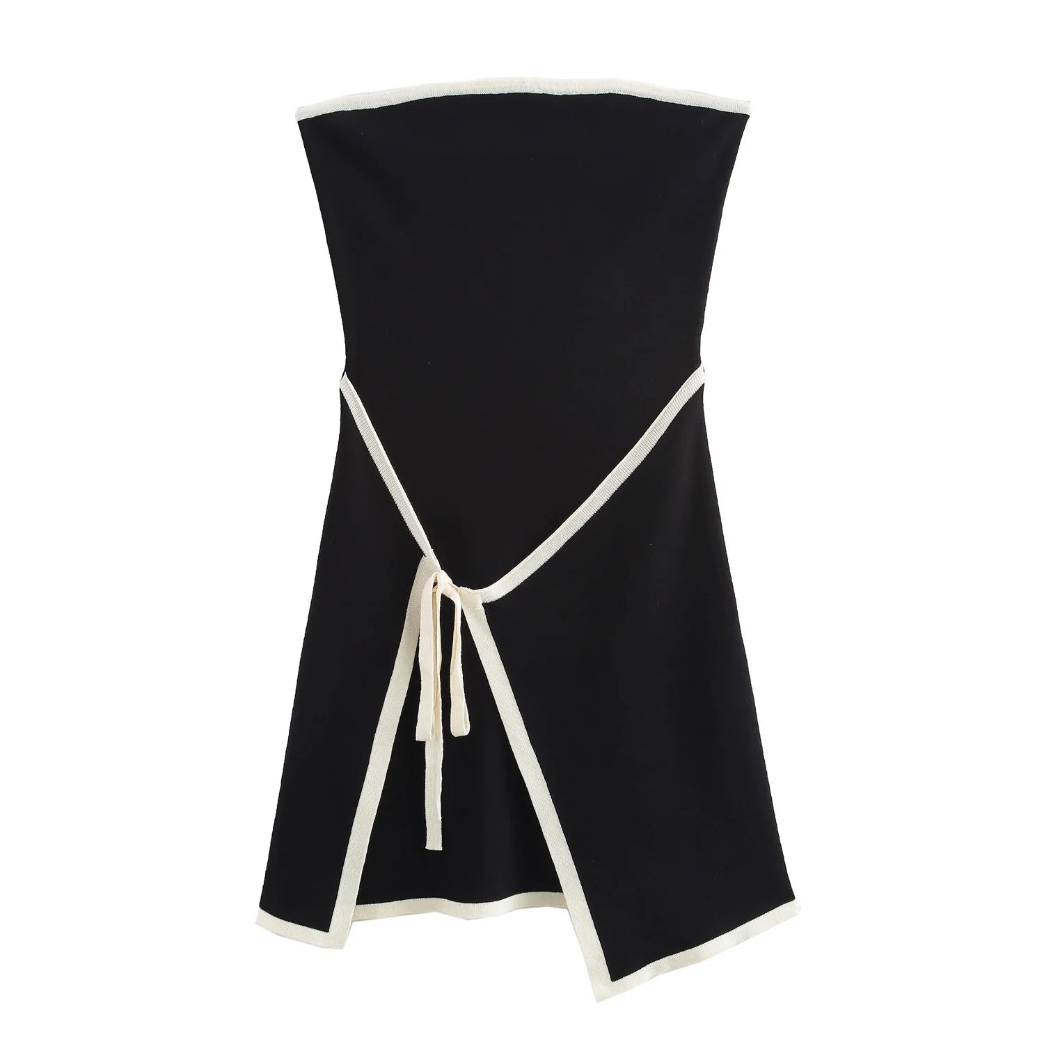 Women Contrasting  Knitted Mini Dresses - Norellé
