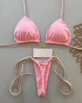 Halter Solid color Bikini Set Women's Swimsuit - Norellé