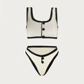 Woman Swimwear High Waist Bikinis Shorts Swimsuit Women Ribbed - Norellé