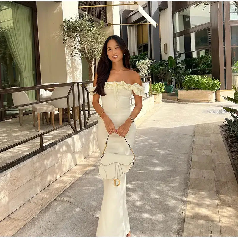 Off Shoulder Ruffles Women’s Dresses