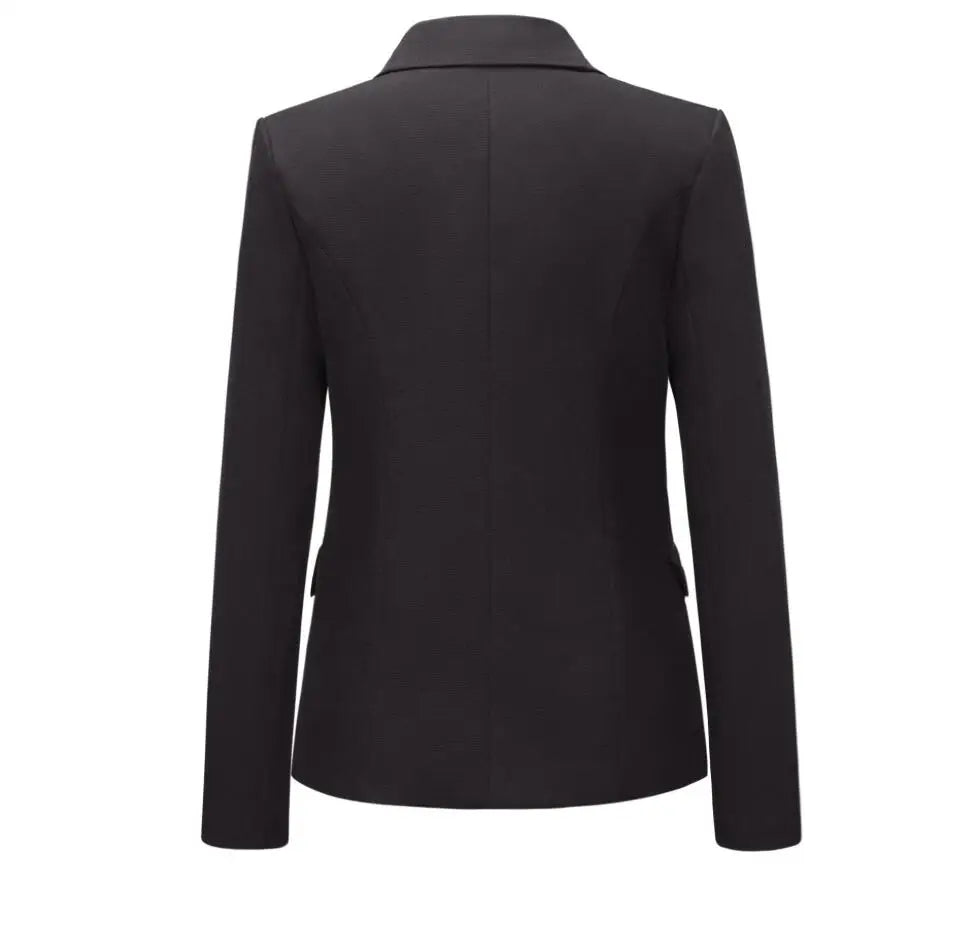 Casual Long Sleeve Turn-down Collar Double Breasted Jacket For Women