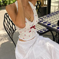 Fashion Print Halter Camis Tank Tops Summer Knitted - Norellé