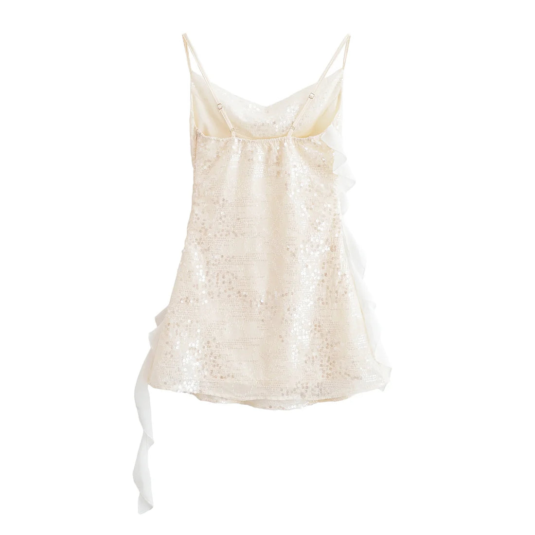 Women's Casual Backless Layered Decorative Sequined Short Dress