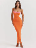 Lace Spaghetti Strap Bodycon Maxi Dress Women - Norellé