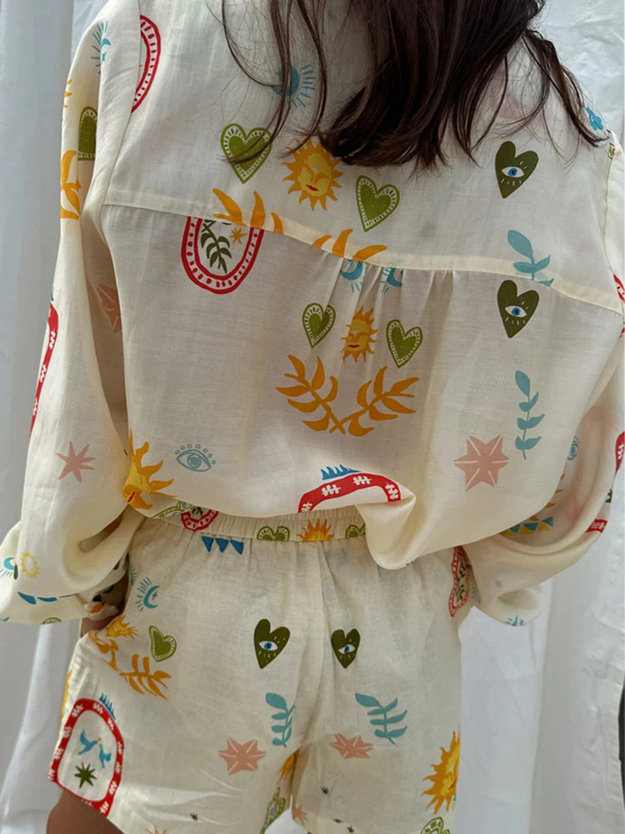 Women 2 Piece Outfits Floral Print Summer Beachwear