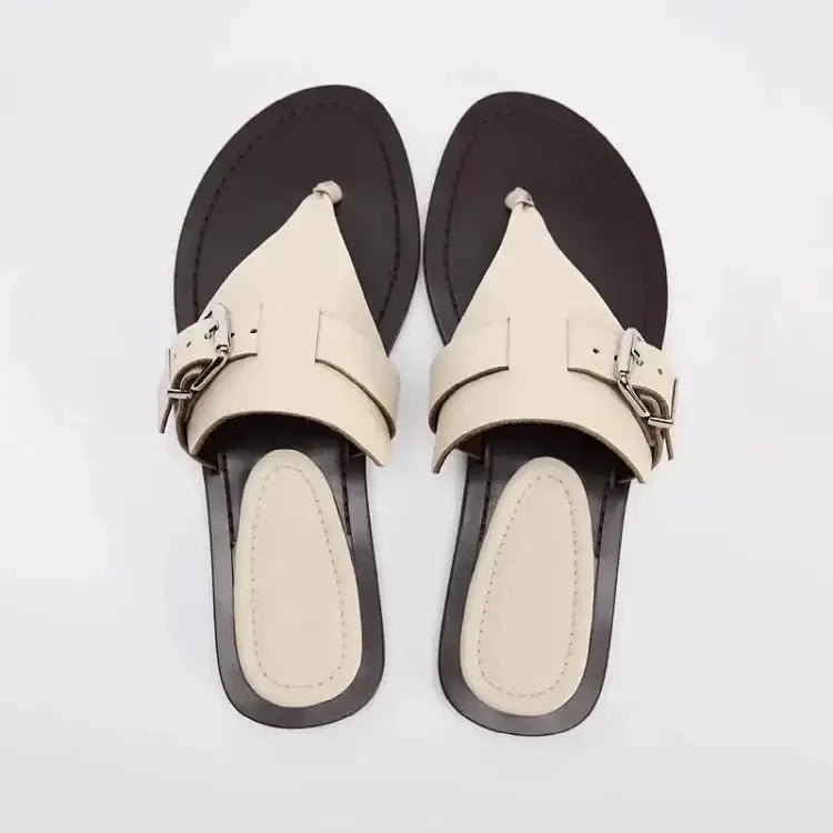 White Women Shoes Flip Flops